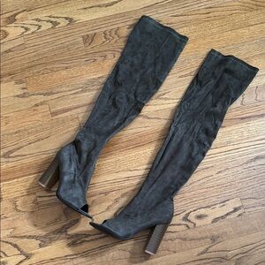 Women's Deep Olive Over-the-Knee Boots